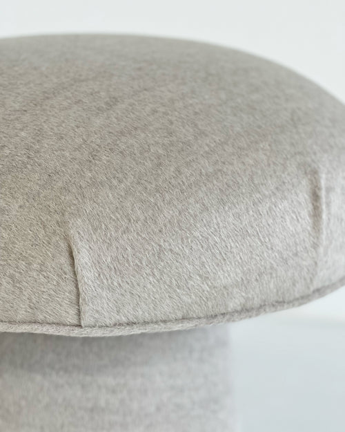 The Forsyth Mushroom Pouf in Loro Piana Alpaca Wool