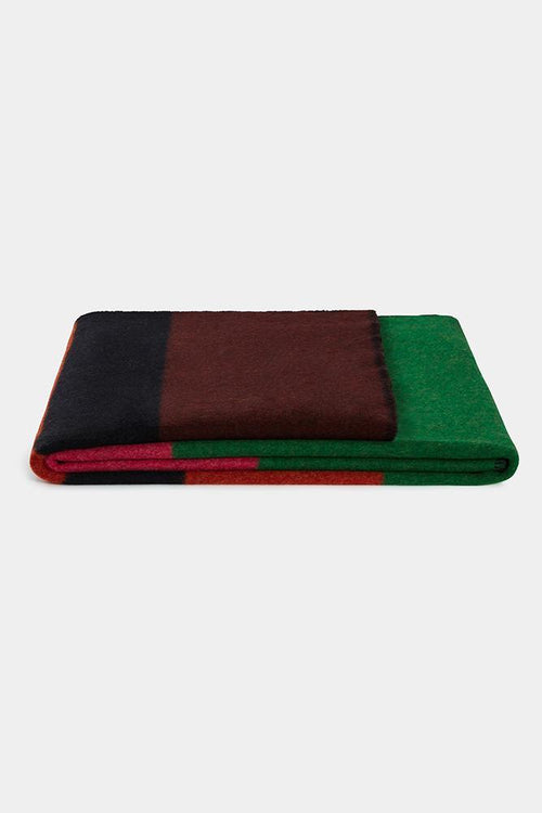 Stripe Wool Blanket - Green
