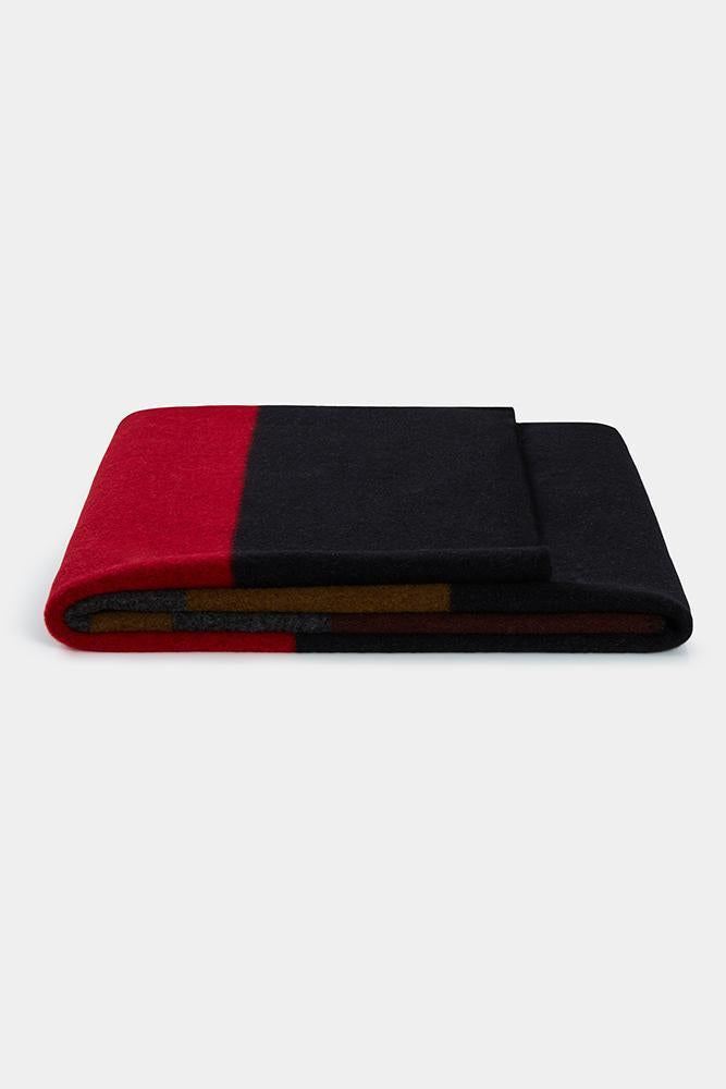 Stripe Wool Blanket - Black