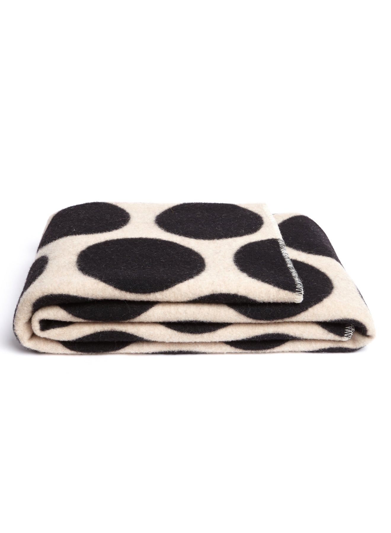 Polka Dot Blanket - Ecru and Black