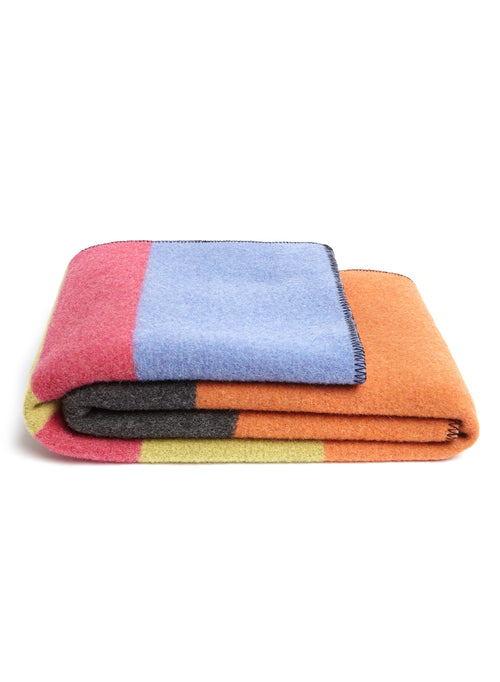 Stripe Wool Blanket - Orange