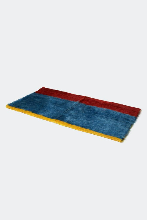 Stripe Mohair Rug - Blue