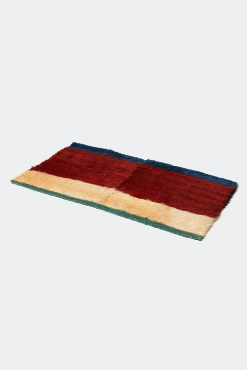 Stripe Mohair Rug - Bordeaux