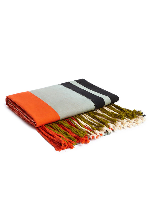 Cristobal Throw - Orange and Olive