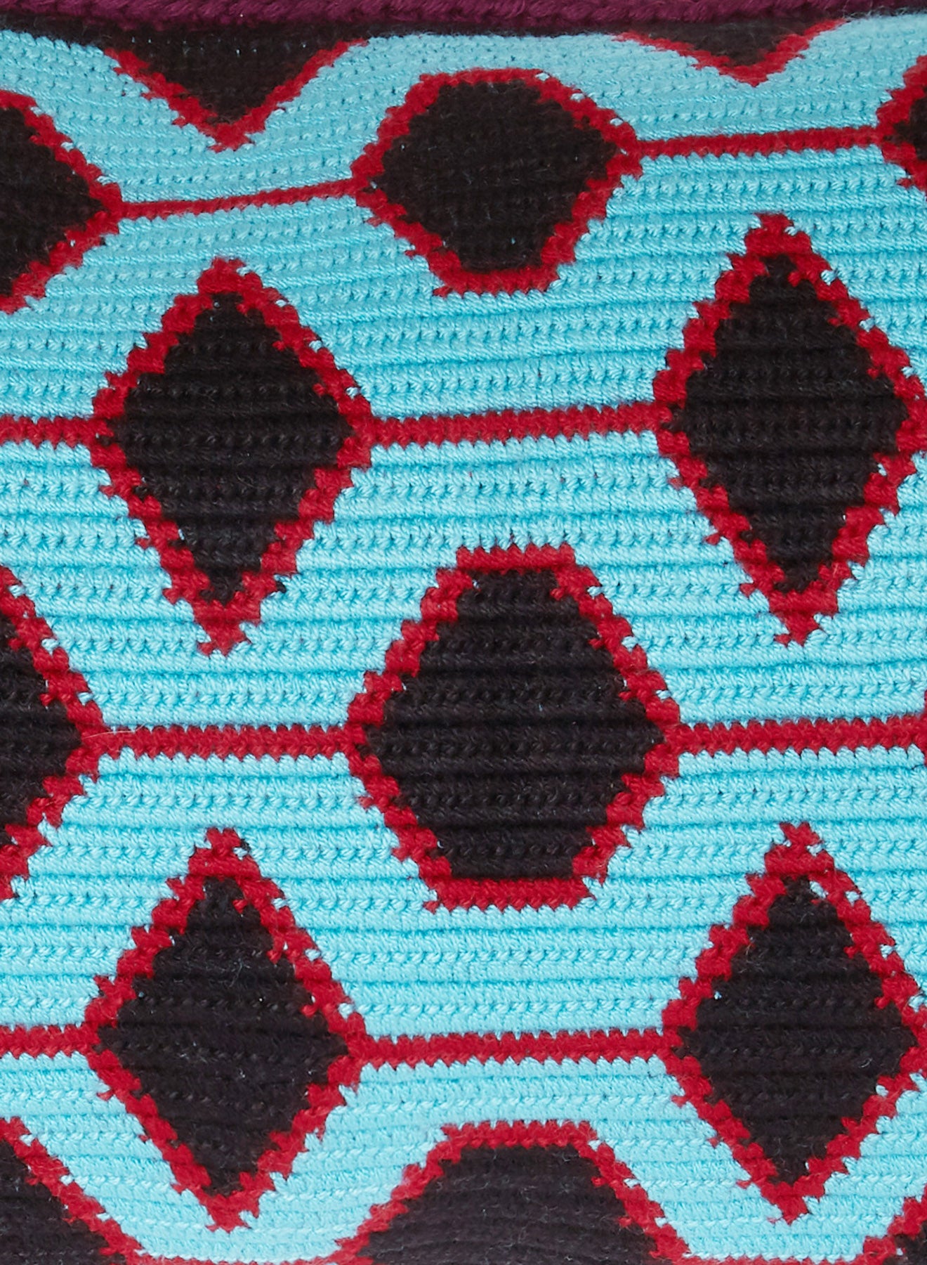 Geometric Jacquard Knitted Pillow - Blue