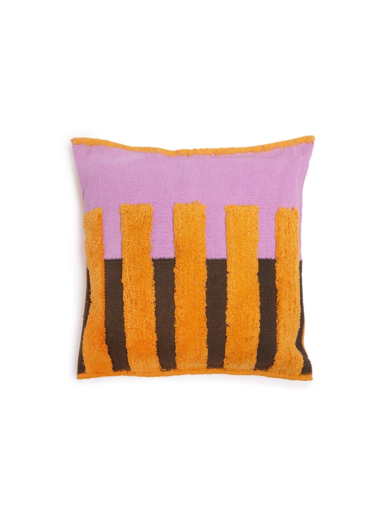 Bauhaus Cushion - Brown, Orange, and Lilac