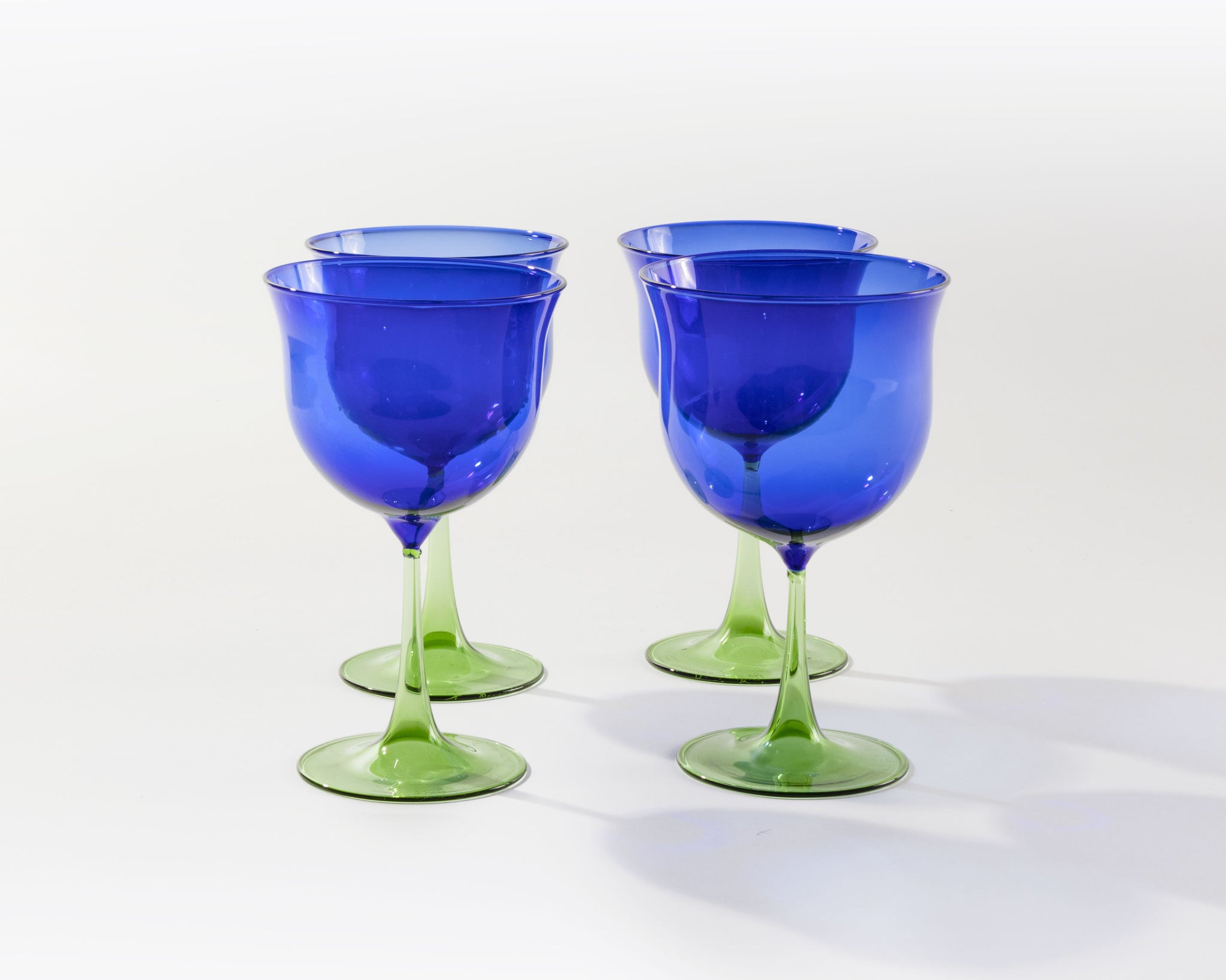 Cosimo Wine Glasses, Blue-Green, set of 4