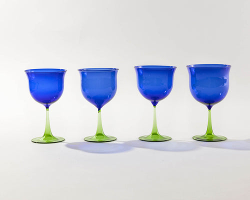 Cosimo Wine Glasses, Blue-Green, set of 4
