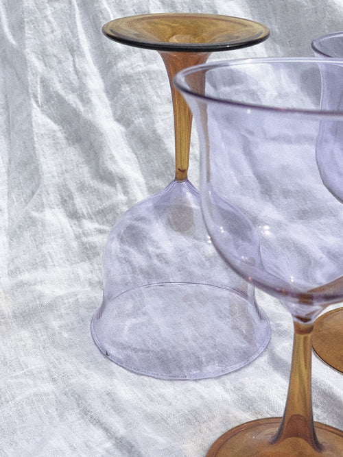 Cosimo Wine Glasses, Violet-Amber, set of 4