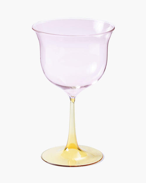 Cosimo Wine Glasses, Pink-Yellow, set of 4