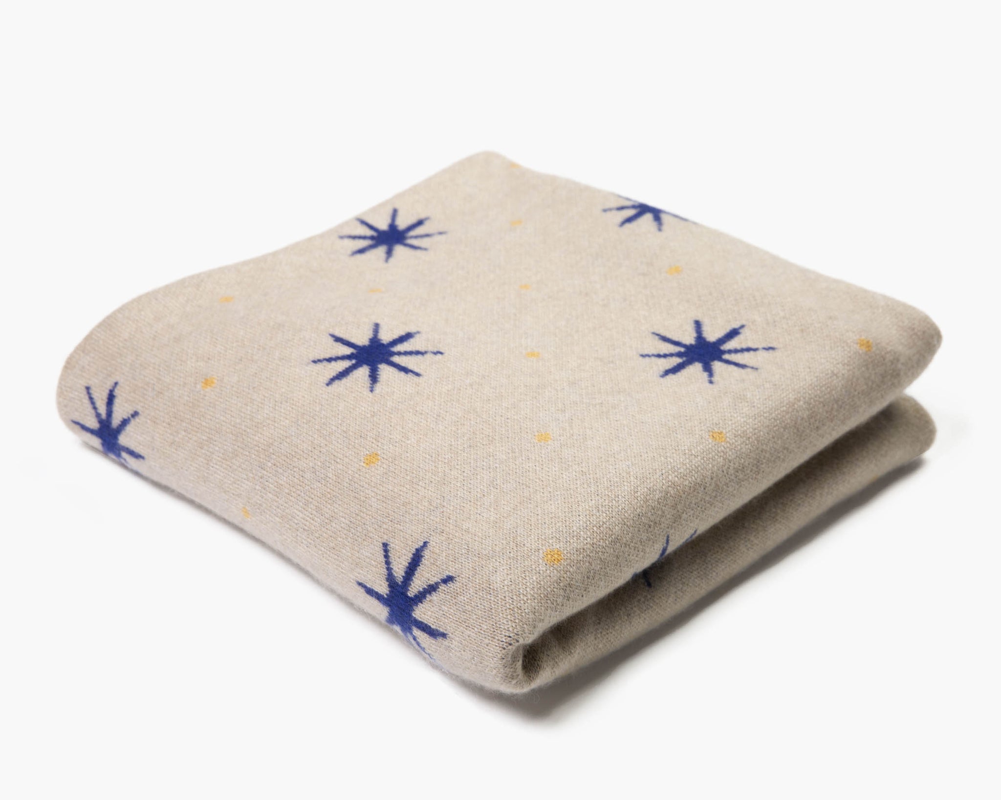 Stars Blue Cashmere Blanket FORSYTH