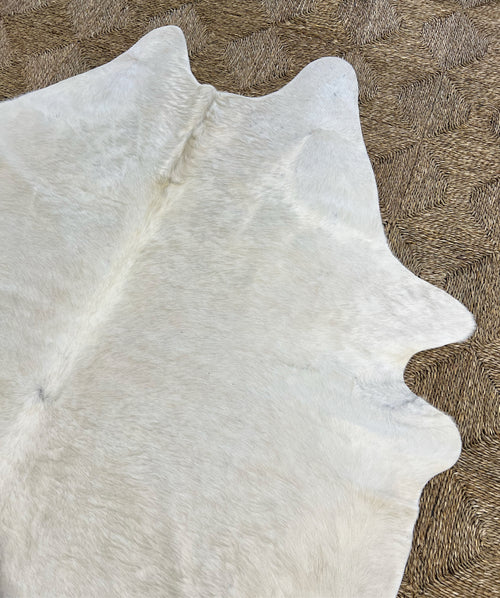 Brazilian Cowhide Rug, Ivory, No. 10