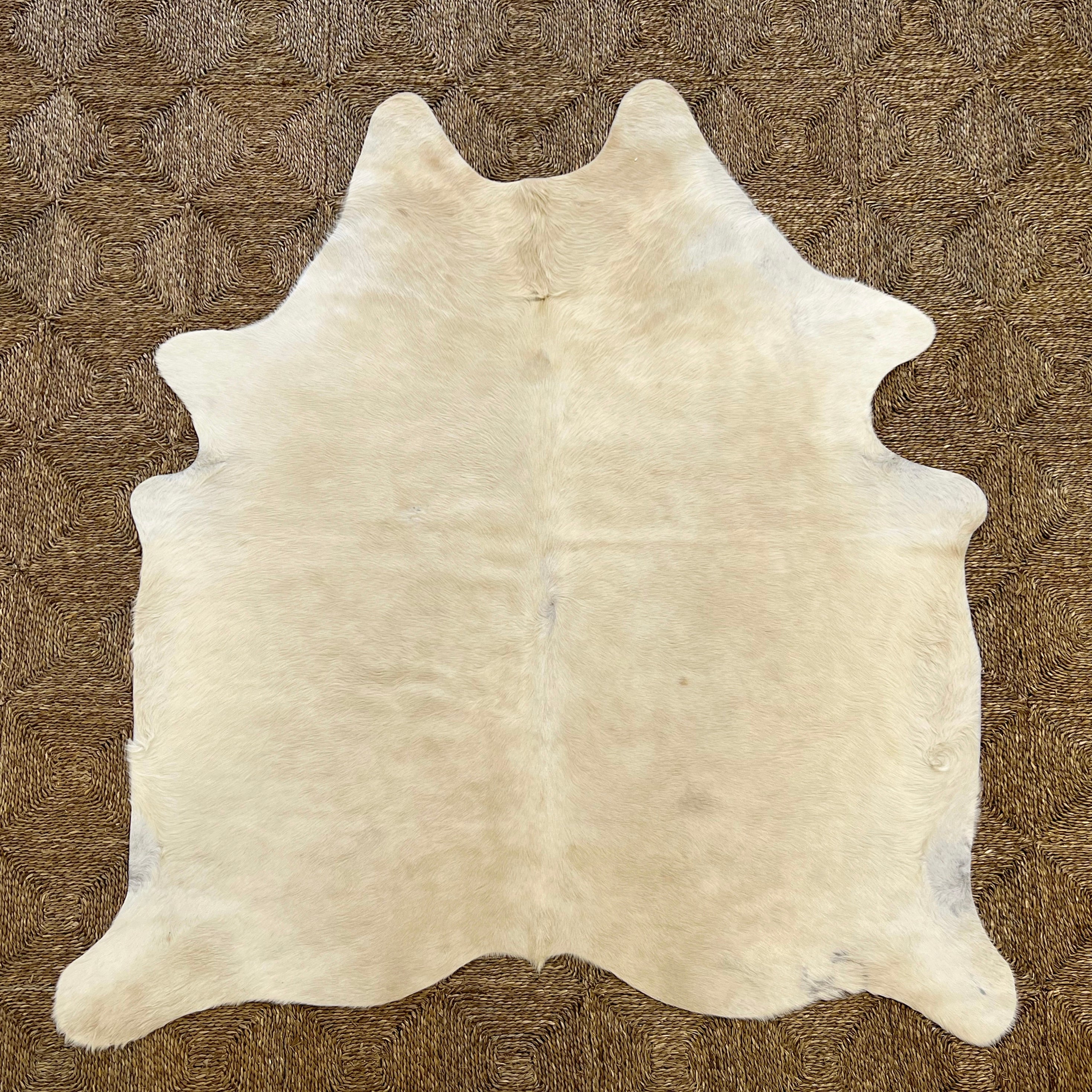 Brazilian Cowhide Rug, Ivory, No. 3