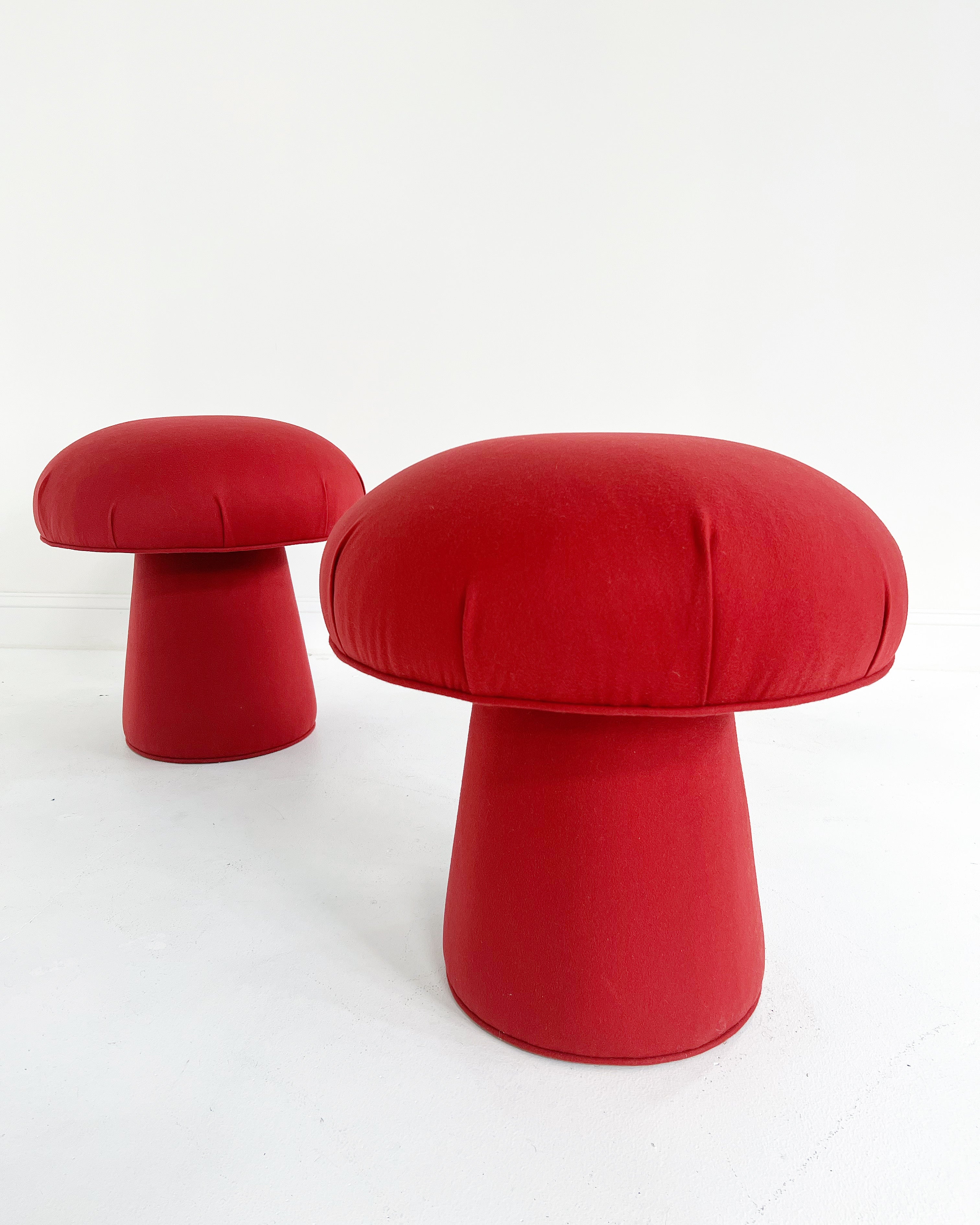 The Forsyth Mushroom Pouf in Loro Piana Cashmere