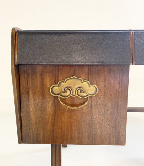 Leather Top and Walnut Desk - FORSYTH