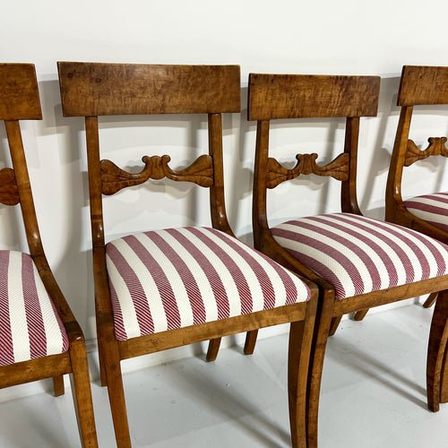 Antique 19th Century Biedermeier Side Chairs in Attersee, Set of 4