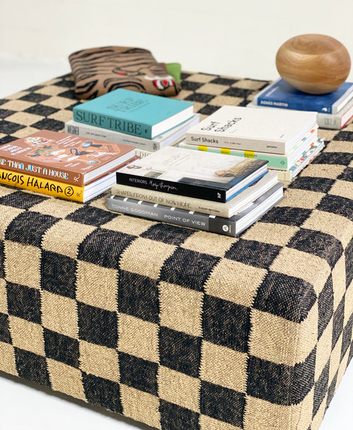 The Forsyth Checkerboard Ottoman, 54 x 54 in