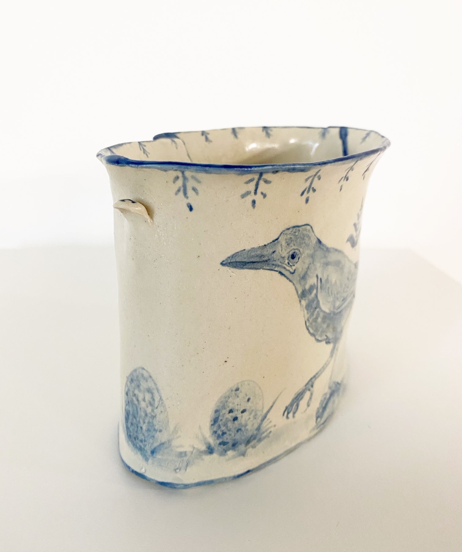 Bird, Bee, & Two Eggs Vase. - FORSYTH