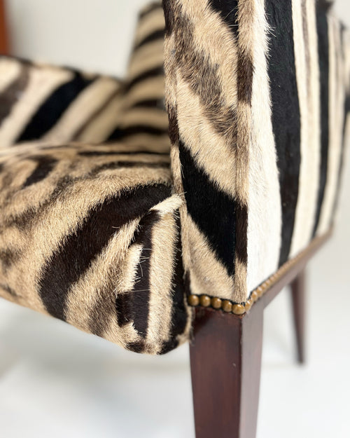 Armchair in the Style of Wormley in Zebra