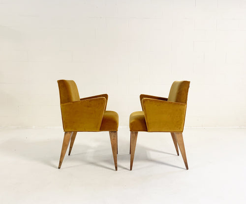 Mexican Modernist Chairs in Loro Piana Velvet and Zebra Hide, pair - FORSYTH