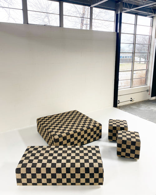 The Forsyth Checkerboard Ottoman, 54 x 54 in