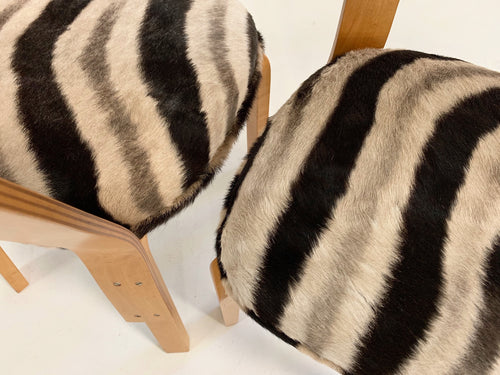 Model 66 Chairs in Zebra Hide, pair - FORSYTH