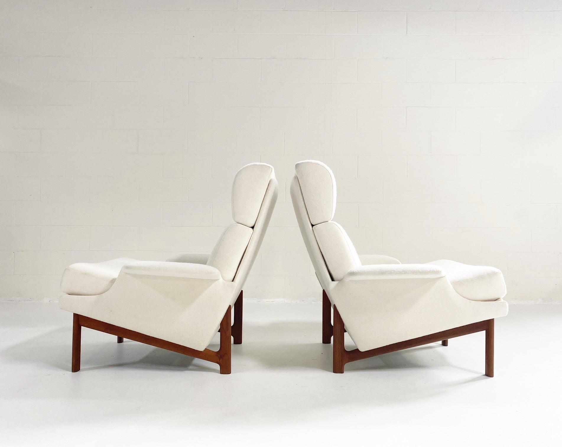 Adam Chairs in Wool Felt, Pair