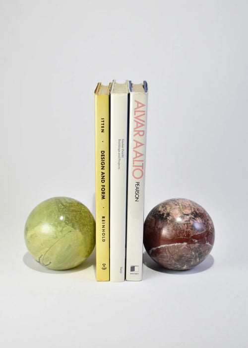 Sphere Bookend - Green Serpentine