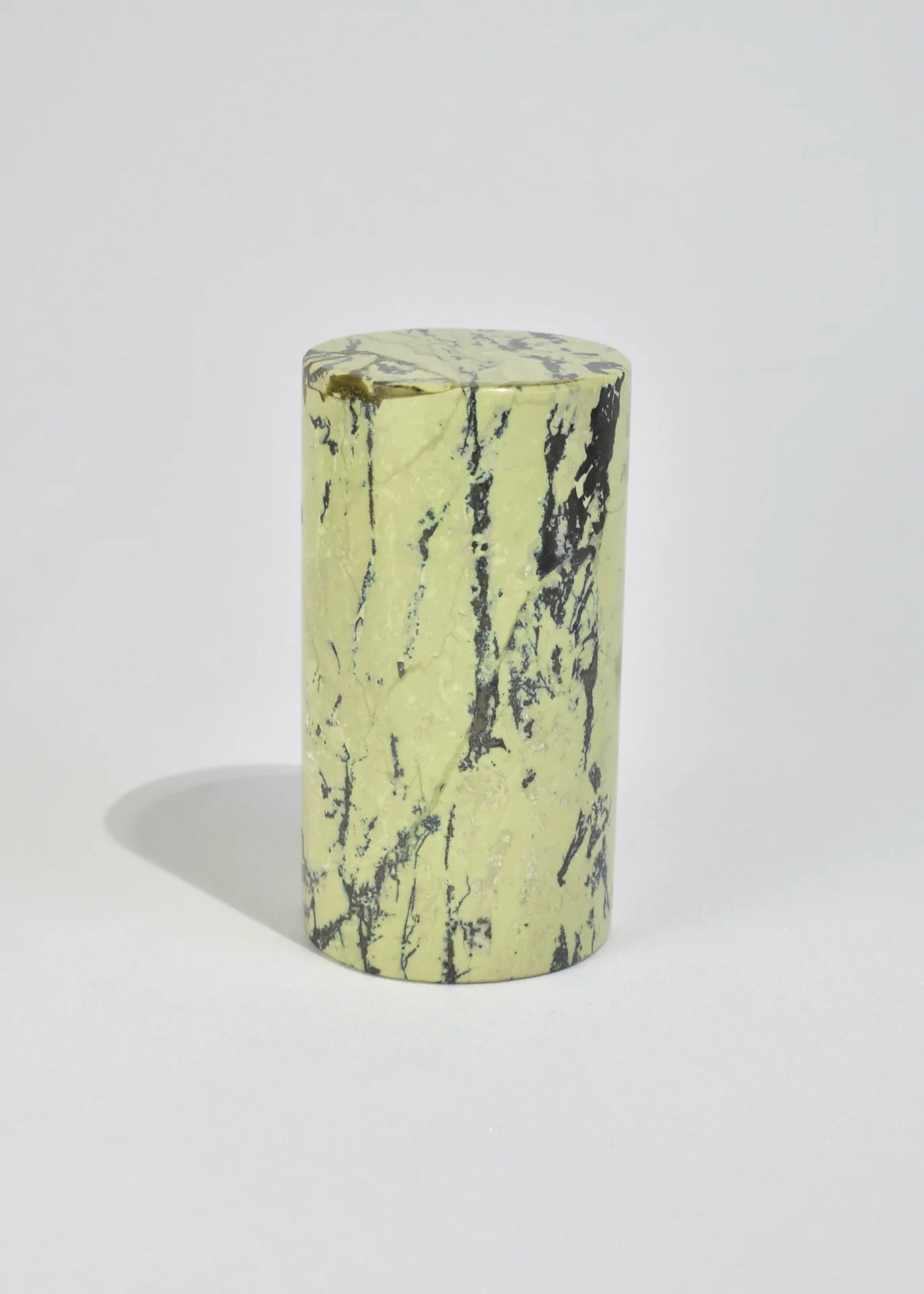 Cylinder Bookend - Green Serpentine