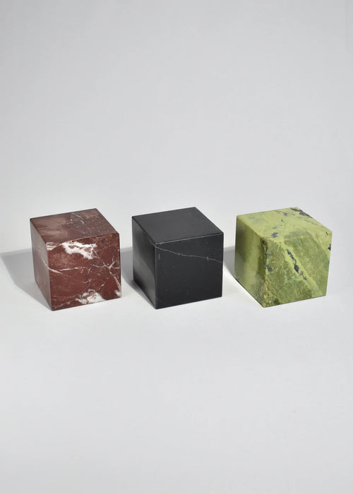 Cube Bookend - Red Jasper