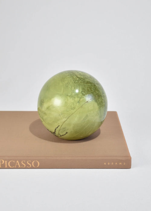 Sphere Bookend - Green Serpentine