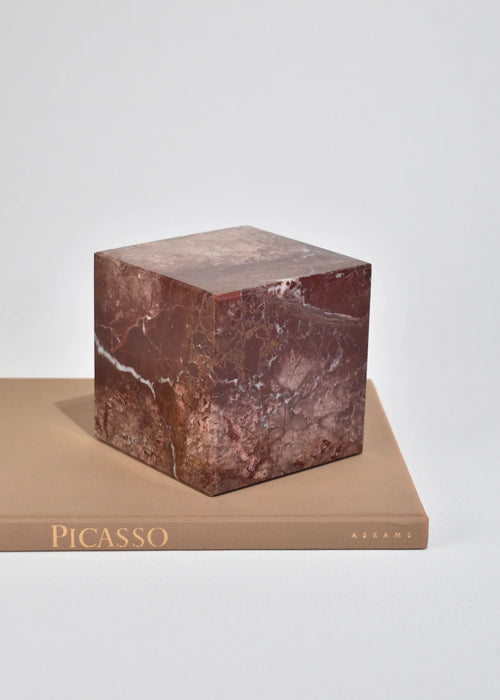 Cube Bookend - Red Jasper