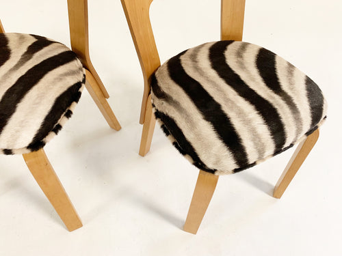 Model 66 Chairs in Zebra Hide, pair - FORSYTH