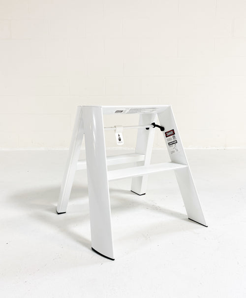 Lucano Wide 2-Step Ladder - White