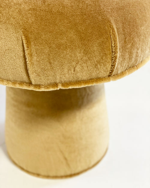 The Forsyth Mushroom Pouf in Pierre Frey Teddy Mohair