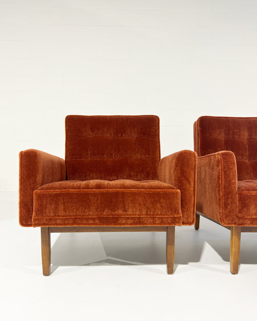 Armchairs in Pierre Frey Teddy Mohair