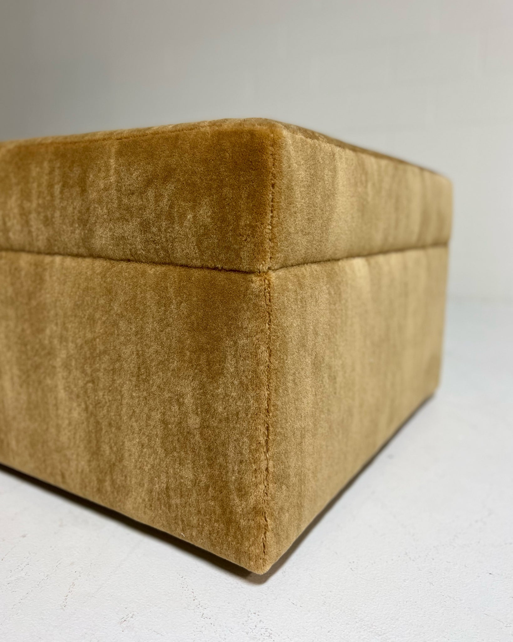 The Forsyth Storage Ottoman in Pierre Frey Teddy Mohair