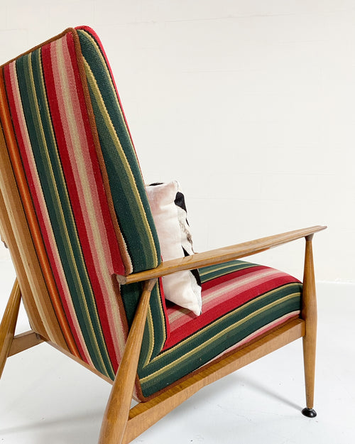 Model 3041 Lounge Chair in vintage Guatemalan Fabric