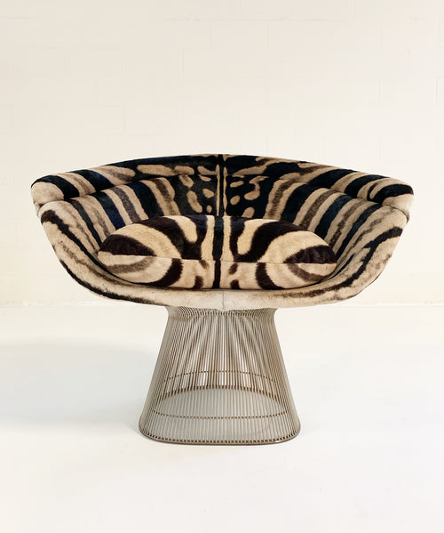 Lounge Chairs in Zebra Hide, pair - FORSYTH