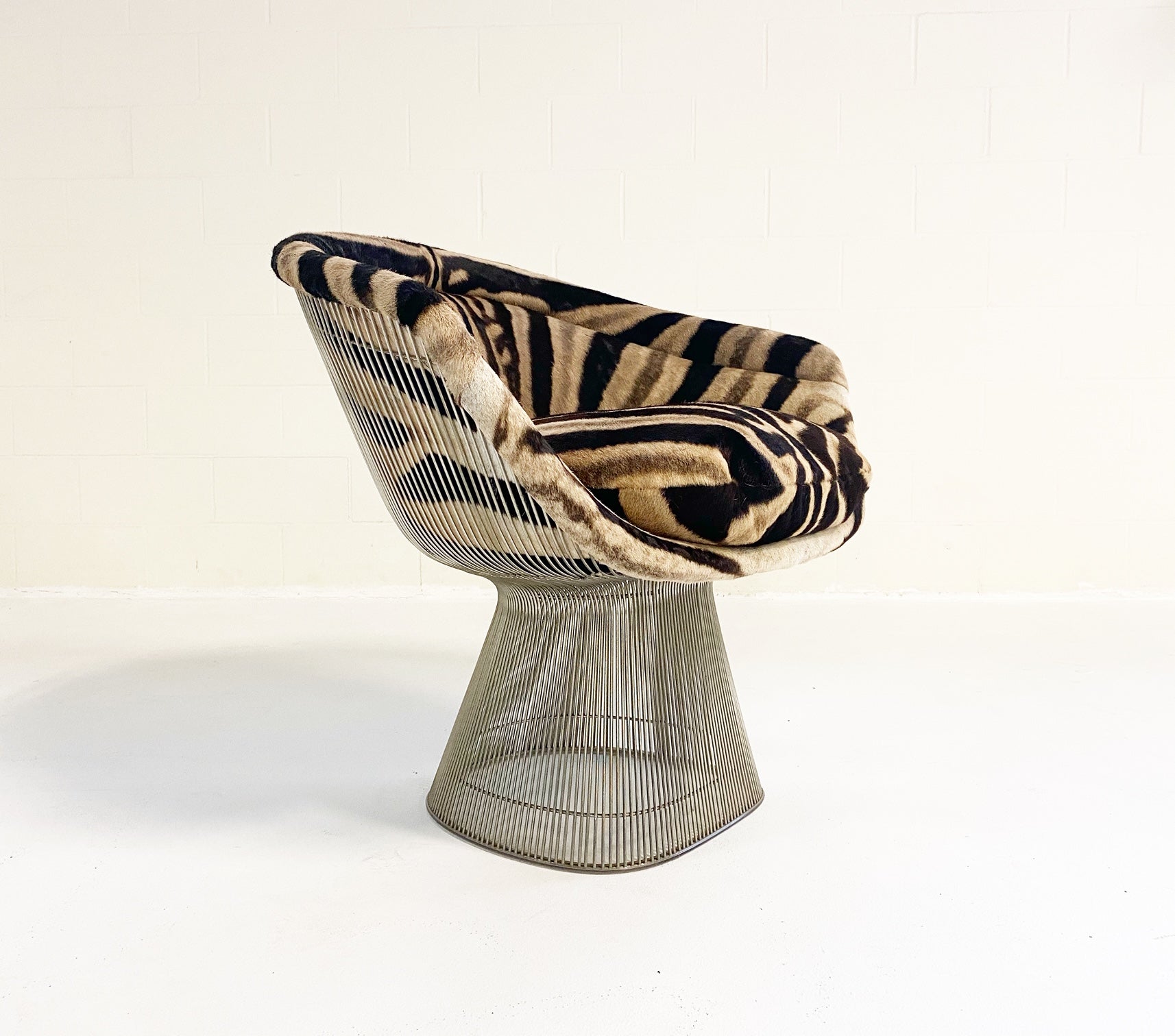 Lounge Chair in Zebra Hide - FORSYTH