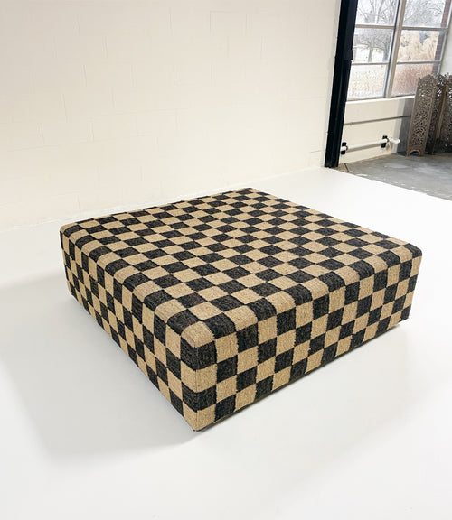 The Forsyth Checkerboard Ottoman, 54 x 54 in