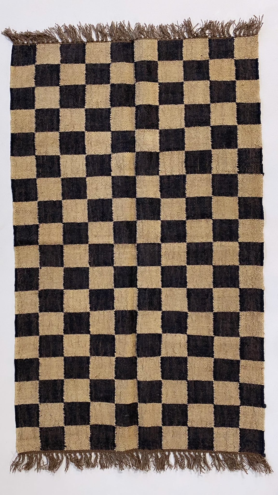 The Forsyth Checkerboard Rug - Off Black