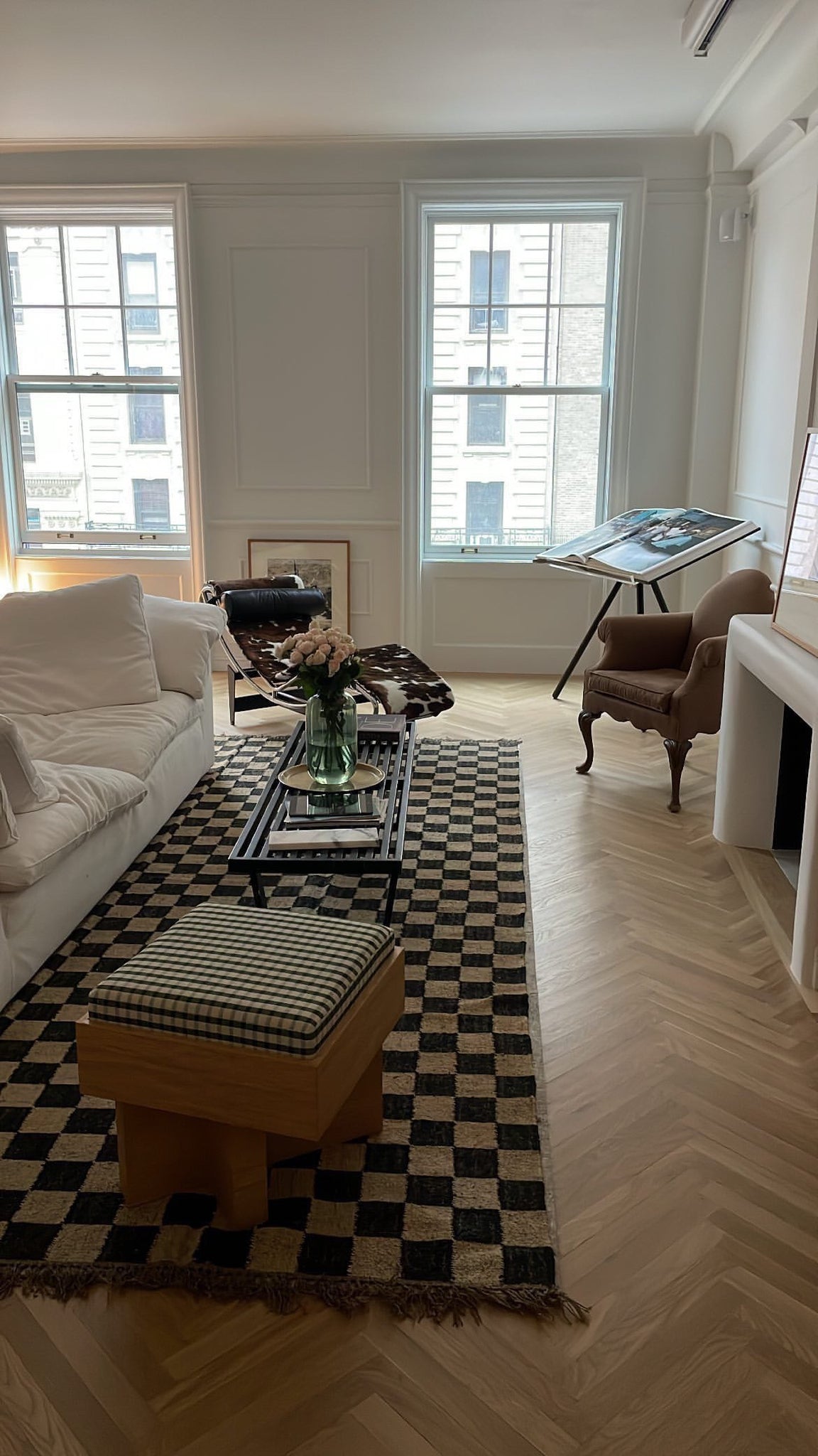 The Checkerboard Rug - Off Black