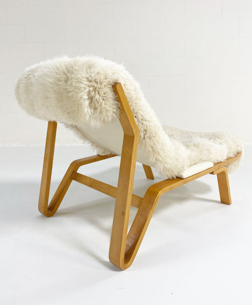 Suspension Chair in California Sheepskin and Leather