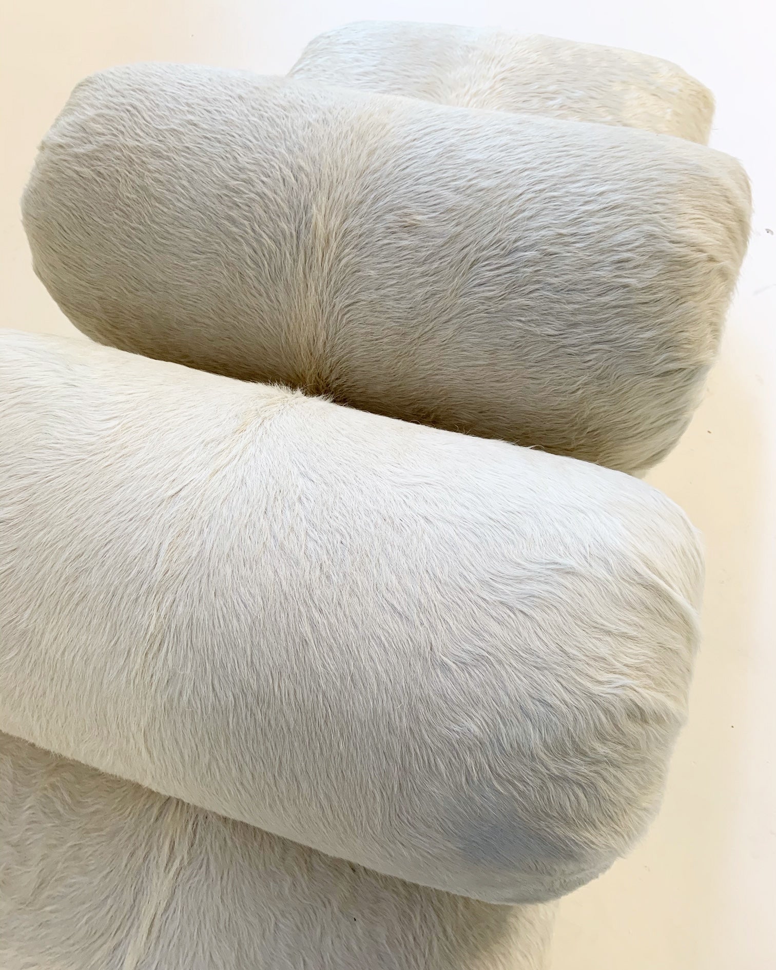 Large Slipper Chairs in Brazilian Cowhide, pair - FORSYTH