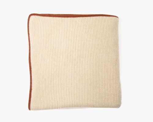 Edge Rust Cashmere Blanket