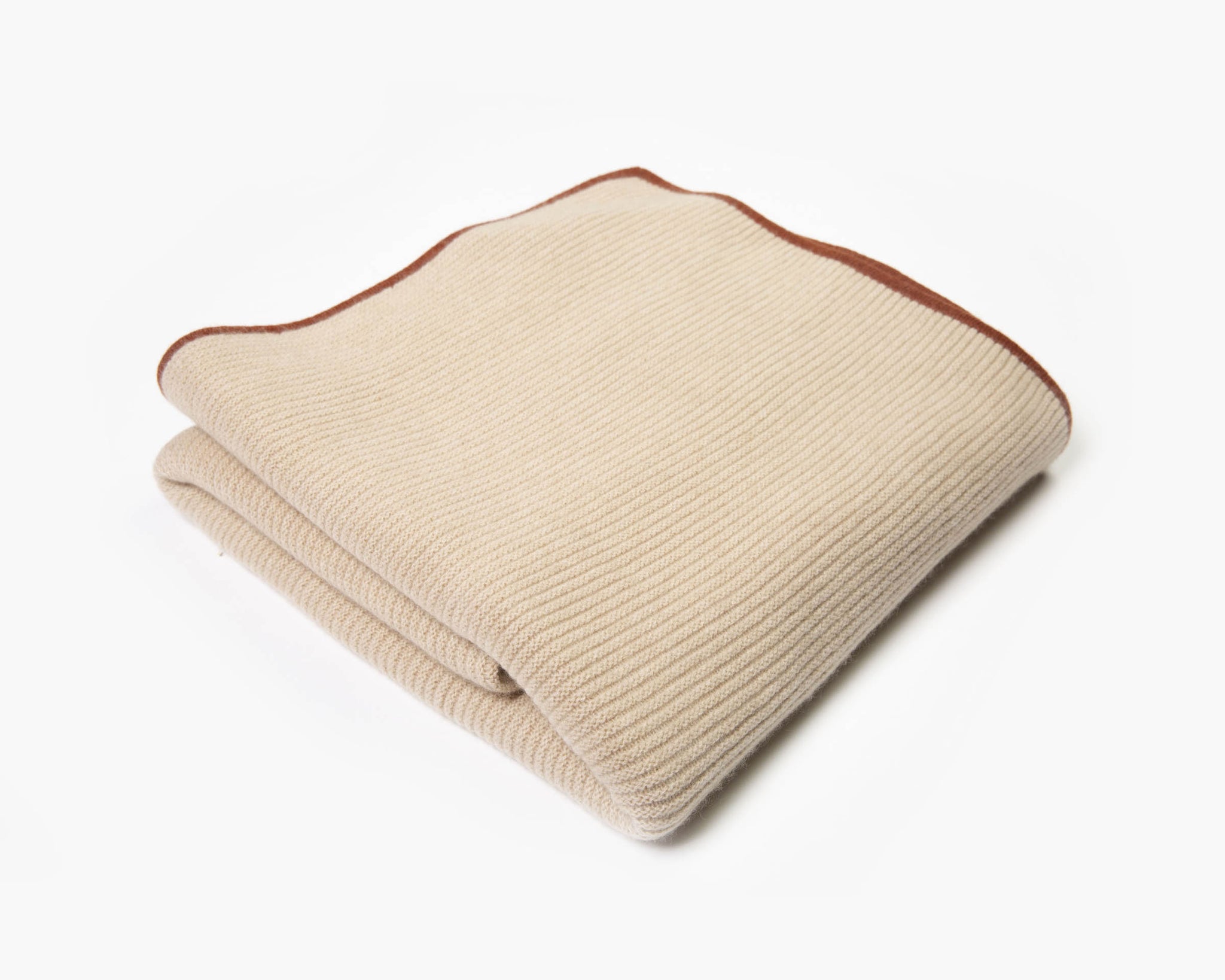 Edge Rust Cashmere Blanket