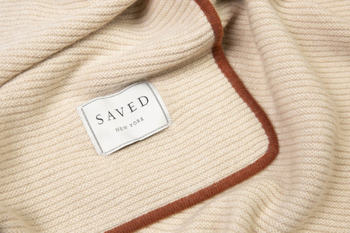 Edge Rust Cashmere Blanket