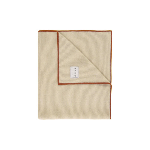 Edge Rust Cashmere Blanket