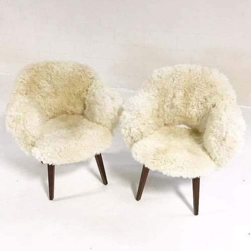 Executive Armchairs in Brazilian Sheepskin - FORSYTH